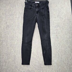 Levi Strauss Mid-Rise Skinny Jeans Size 6M Black Denim Womens